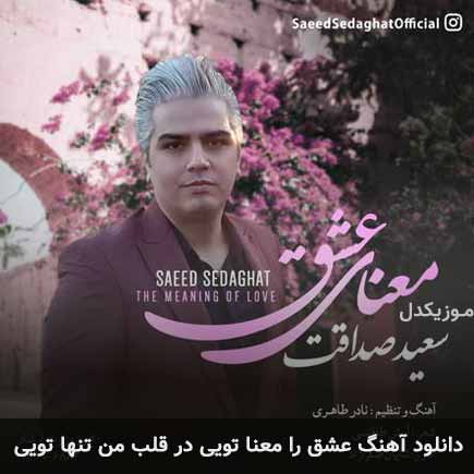 آهنگ سعید صداقت عشق را معنا تویی در قلب من تنها تویی